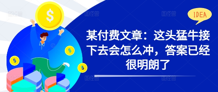 某付费文章：这头猛牛接下去会怎么冲，答案已经很明朗了 !-创奇社 - AI前沿·副业变现·资源教程！