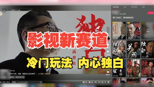 最新影视解说玩法，人物独白，30天涨粉24万+，全流程拆解-创奇社 - AI前沿·副业变现·资源教程！