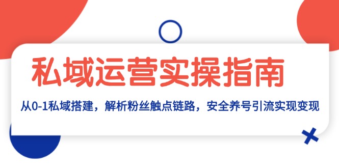 （13414期）私域运营实操指南：从0-1私域搭建，解析粉丝触点链路，安全养号引流变现-创奇社 - AI前沿·副业变现·资源教程！
