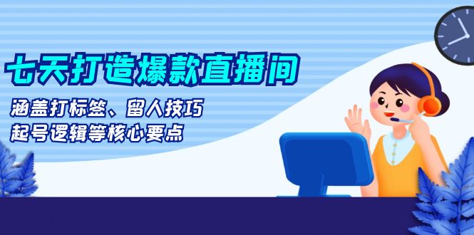 （13382期）七天打造爆款直播间：涵盖打标签、留人技巧、起号逻辑等核心要点-创奇社