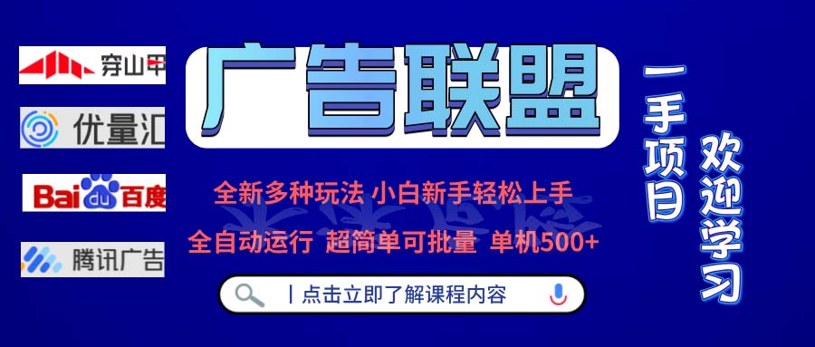 （13258期）广告联盟 全新多种玩法 单机500+  全自动运行  可批量运行-创奇社