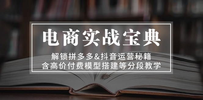 （13195期）电商实战宝典 解锁拼多多&抖音运营秘籍 含高价付费模型搭建等分段教学-创奇社