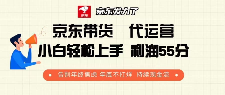 （13833期）京东带货 代运营 利润55分 告别年终焦虑 年底不打烊 持续现金流-创奇社