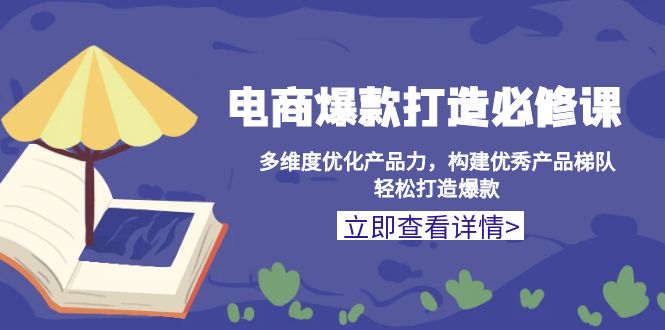 （13689期）电商爆款打造必修课：多维度优化产品力，构建优秀产品梯队，轻松打造爆款-创奇社