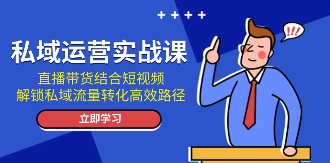 （13587期）私域运营实战课：直播带货结合短视频，解锁私域流量转化高效路径-创奇社