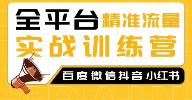 全平台精准流量实战训练营，百度微信抖音小红书SEO引流教程-创奇社 - AI前沿·副业变现·资源教程！