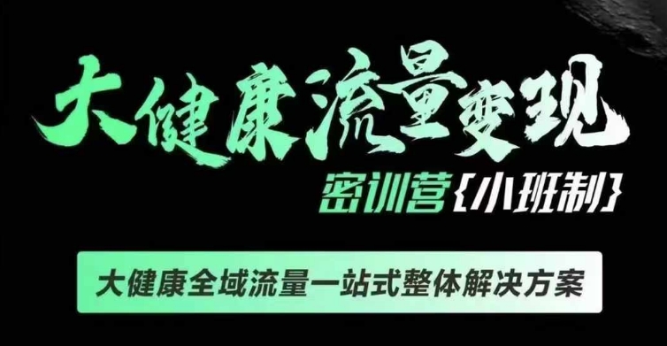 千万级大健康变现课线下课，大健康全域流量一站式整体解决方案-创奇社 - AI前沿·副业变现·资源教程！