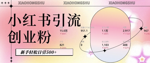 小红书私域引流无脑操作法：AI生成内容，粉丝自动转化，新手轻松日引500+创业粉-创奇社 - AI前沿·副业变现·资源教程！