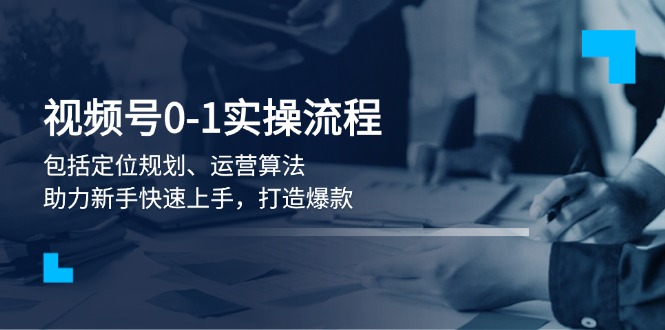 （13984期）视频号0-1实战流程，包括定位规划、运营算法，助力新手快速上手，打造爆款-创奇社