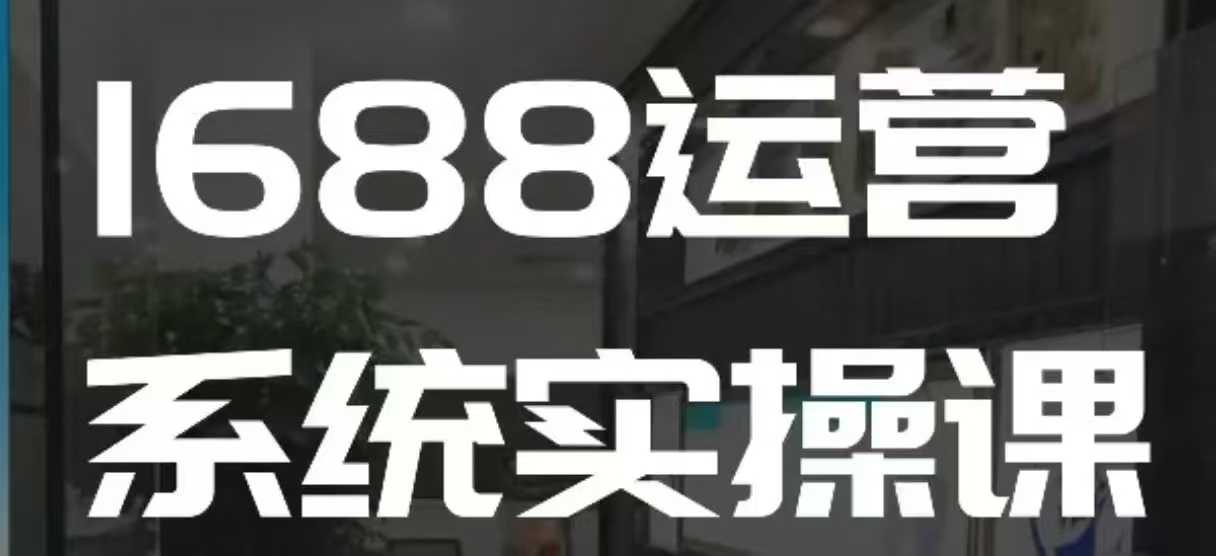 1688高阶运营系统实操课，快速掌握1688店铺运营的核心玩法-1