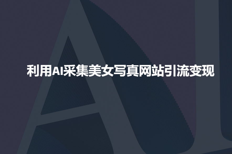 利用AI采集美女写真网站引流变现，引流嘎嘎的-创奇社
