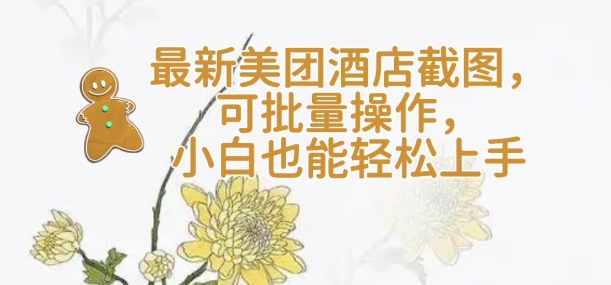 【轻云】最新美团酒店截图，可批量操作，小白也能轻松上手-创奇社 - AI前沿·副业变现·资源教程！