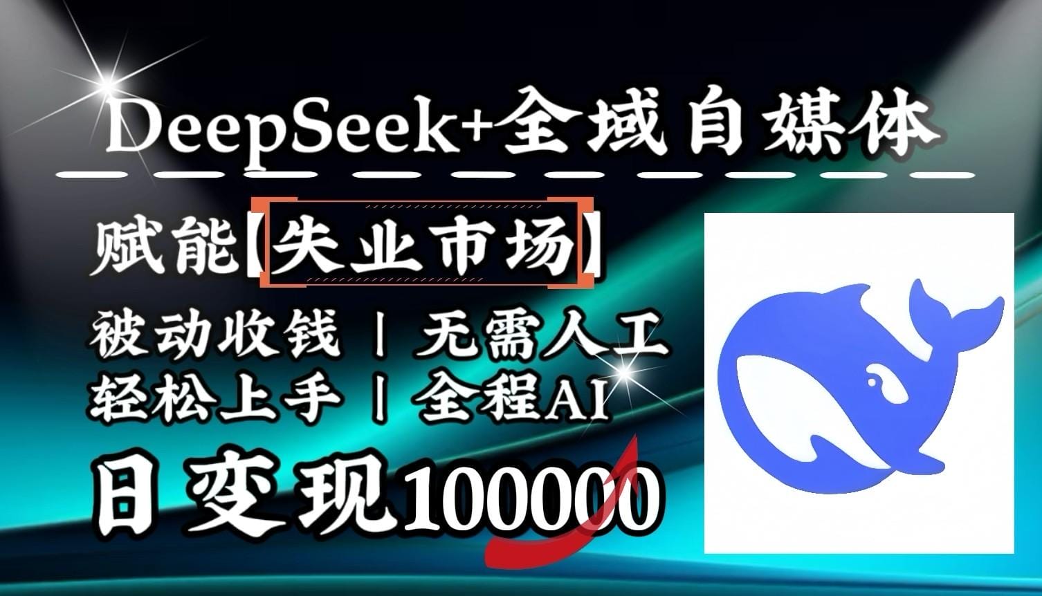 降维打击，DeepSeek+失业市场，全自动操作，结合人人刚需，单月利润轻松破100000＋-创奇社