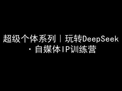 超级个体系列，玩转DeepSeek·自媒体IP训练营，deepseek教程-创奇社