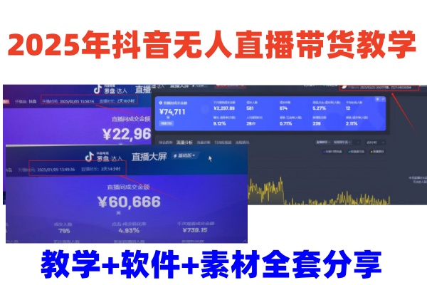 2025年抖音无人直播带货教学，从0到1全程干货快速撸金-创奇社