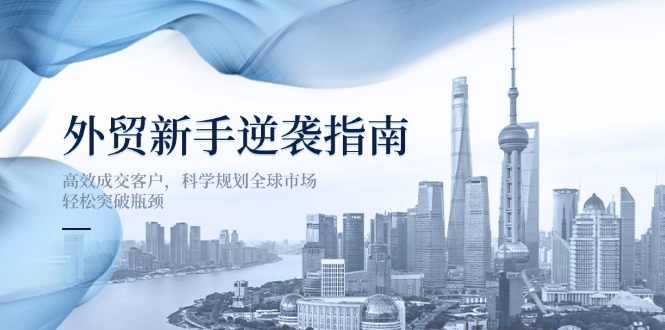 （14201期）外贸新手逆袭指南：高效成交客户，科学规划全球市场，轻松突破瓶颈-创奇社