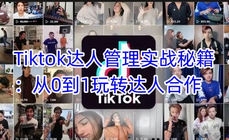 Tiktok达人管理实战秘籍：从0到1玩转达人合作-创奇社 - AI前沿·副业变现·资源教程！