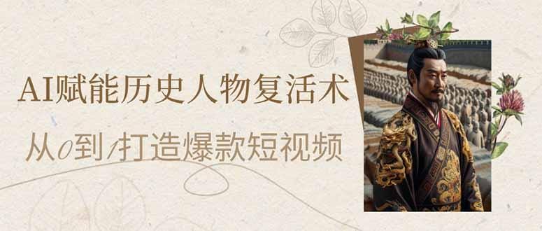 AI赋能历史人物复活术：从0到1打造爆款短视频-创奇社
