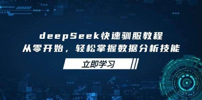 deepSeek快速驯服教程，从零开始，轻松掌握数据分析技能-创奇社