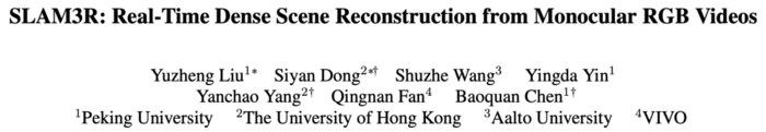 SLAM3R:北大陈宝权团队等只用单目长视频就能实时重建高质量的三维稠密点云 SLAM3R:北大陈宝权团队等只用单目长视频就能实时重建高质量的三维稠密点云