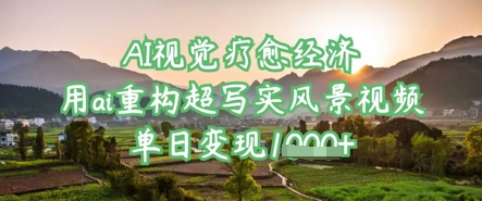 AI视觉疗愈经济：用ai重构超写实风景视频，单日变现多张-创奇社