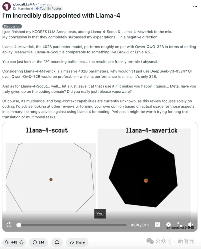 Llama 4训练作弊爆出惊天丑闻!AI大佬愤而辞职,代码实测崩盘全网炸锅-18 Llama 4训练作弊爆出惊天丑闻!AI大佬愤而辞职,代码实测崩盘全网炸锅-18