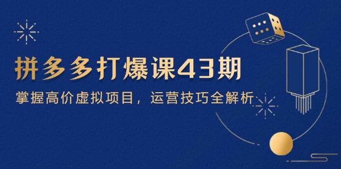 拼多多打爆课第 43 期，掌握高价虚拟项目，运营技巧全解析（15节）-创奇社