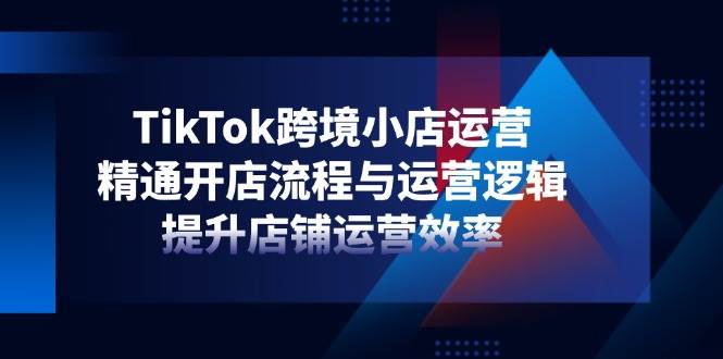 TikTok跨境小店运营，精通开店流程与运营逻辑，提升店铺运营效率-创奇社 - AI前沿·副业变现·资源教程！