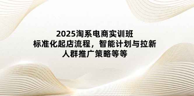 （14522期）2025淘系电商实训班：标准化起店流程，智能计划与拉新，人群推广策略等等-创奇社