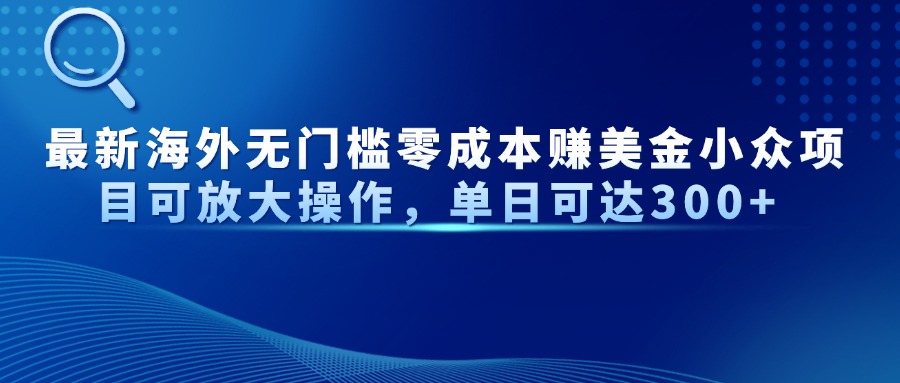 （14542期）最新海外无门槛零成本赚美金小众项目可放大操作，单日可达300+-创奇社