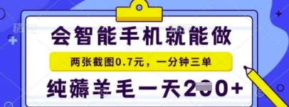 简单截图就能有收益，最适合小白做的副业，日入2张+轻轻松松-创奇社 - AI前沿·副业变现·资源教程！