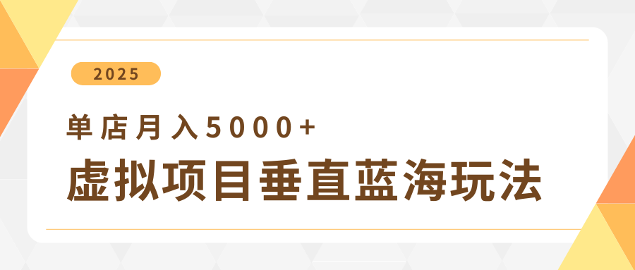 4月虚拟项目垂直玩法，冷门爆品+垂直蓝海，单店月入5000+-创奇社