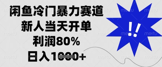 闲鱼冷门暴力赛道，新人当天开单，利润80%，日入1k+-创奇社