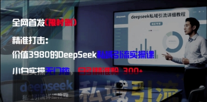 精准打击：价值3980的DeepSeek私域引流实操课，小白实操无门槛，日引精准粉300+-创奇社