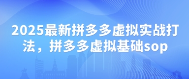 2025最新拼多多虚拟实战打法，拼多多虚拟基础sop-创奇社