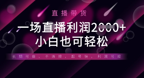 半无人直播带货，一场利润数张，适合所有平台玩法，小白也可轻松-创奇社