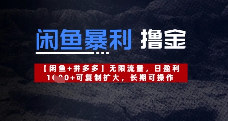 闲鱼暴利撸金无限流量，日盈利几张，可复制扩大，长期可操作-创奇社