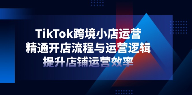 （14369期）TikTok跨境小店运营，精通开店流程与运营逻辑，提升店铺运营效率-创奇社