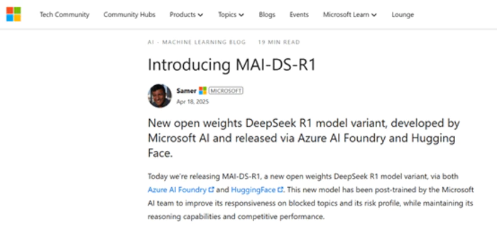 微软开源DeepSeek-R1魔改版:响应99%敏感提示,风险降50%-1 微软开源DeepSeek-R1魔改版:响应99%敏感提示,风险降50%-1