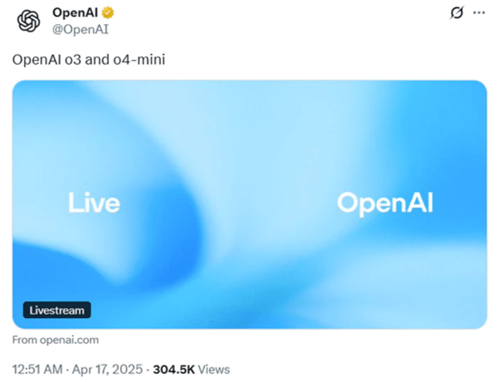 刚刚,o4-mini发布!OpenAI史上最强、最智能模型-1 刚刚,o4-mini发布!OpenAI史上最强、最智能模型-1