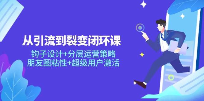 从引流到裂变闭环课：钩子设计+分层运营策略，朋友圈粘性+超级用户激活-创奇社