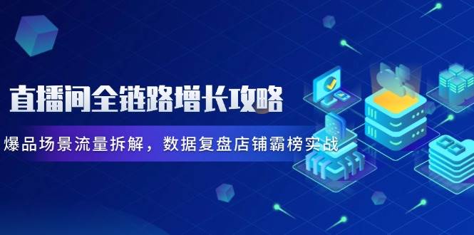 直播间全链路增长攻略，爆品场景流量拆解，数据复盘店铺霸榜实战-创奇社