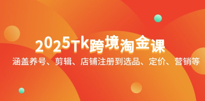 （14638期）2025Tk跨境淘金课：涵盖养号、剪辑、店铺注册到选品、定价、营销等-创奇社