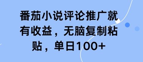 番茄小说评论推广就有收益，无脑复制粘贴，单日100+-创奇社