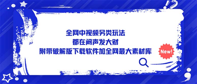 （5242期）全网中视频另类玩法，都在闷声发大财，附带破解版下载软件加全网最大素材库-1