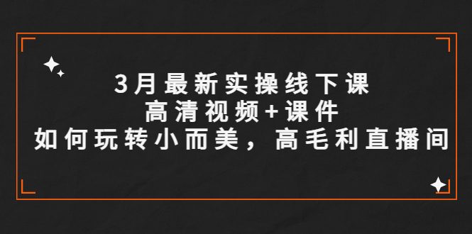 （5597期）3月最新实操线下课高清视频+课件，如何玩转小而美，高毛利直播间-创奇社