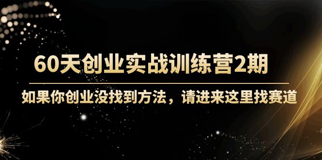 （4190期）60天创业实战训练营2期：如果你创业没找到方法，进来这里找赛道-价值3000元-创奇社