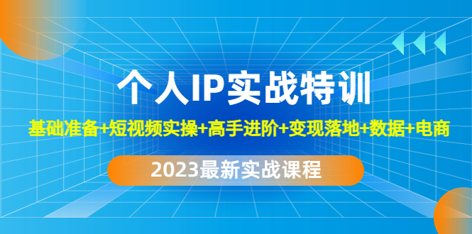 （4735期）2023个人IP实战特训：基础准备+短视频实操+高手进阶+变现落地+数据+电商-创奇社