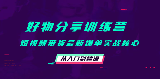 （4307期）好物分享训练营：短视频带货最新爆单实战核心，从入门到精通！-创奇社