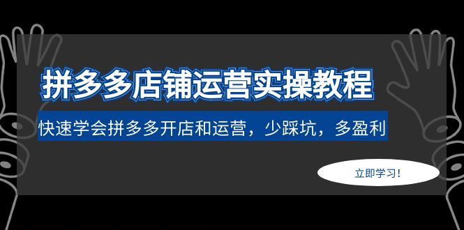 （4883期）拼多多店铺运营实操教程：快速学会拼多多开店和运营，少踩坑，多盈利-创奇社